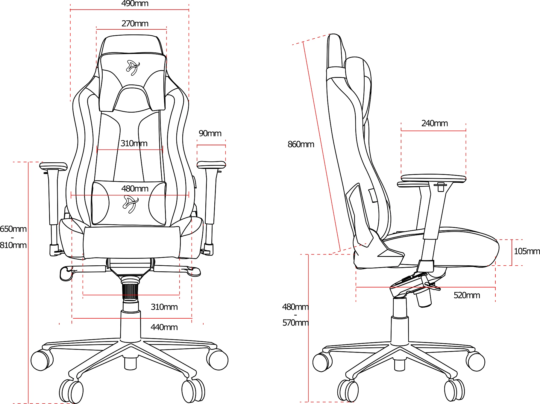 Žaidimų kėdė Arozzi Vernazza Soft Fabric Gaming Chair, Tamsiai pilka