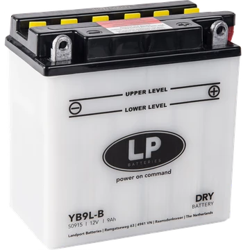 Motociklo akumuliatorius LANDPORT DRY YB9L-B 9Ah, 12V aprašymas - Prekės nuotrauka