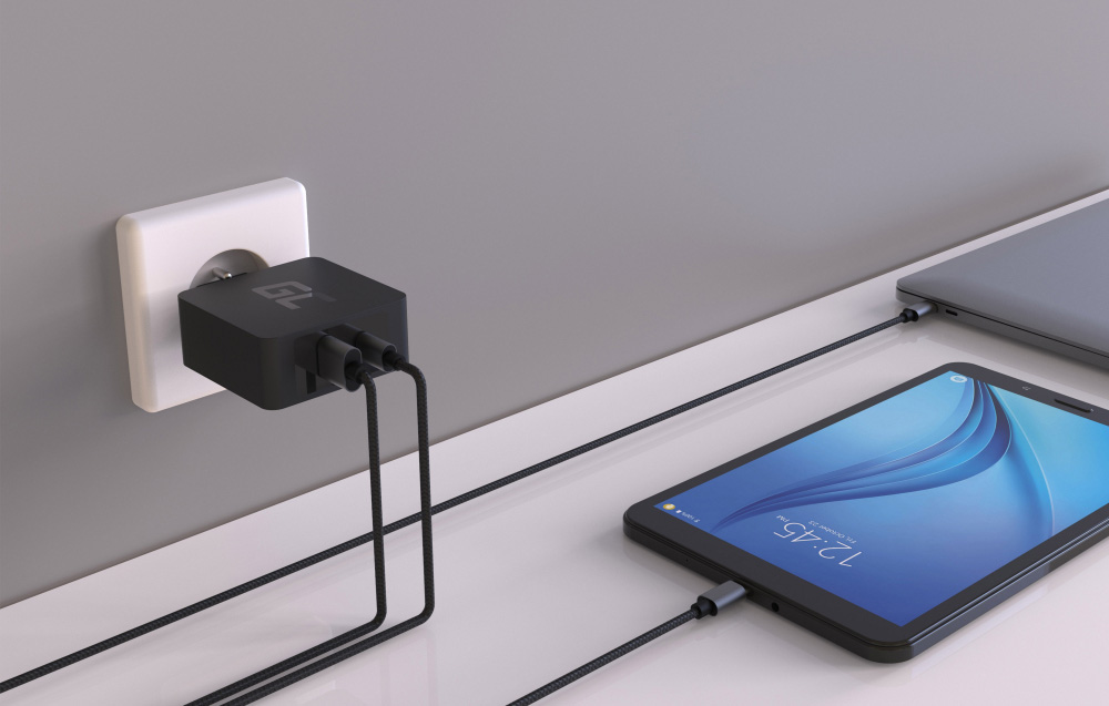 Asus Žalias Cell GREENCELL CHAR10 įkroviklis Žalias Cell USB-C 45W PD su USB-C laidu aprašymas - Prekės nuotrauka