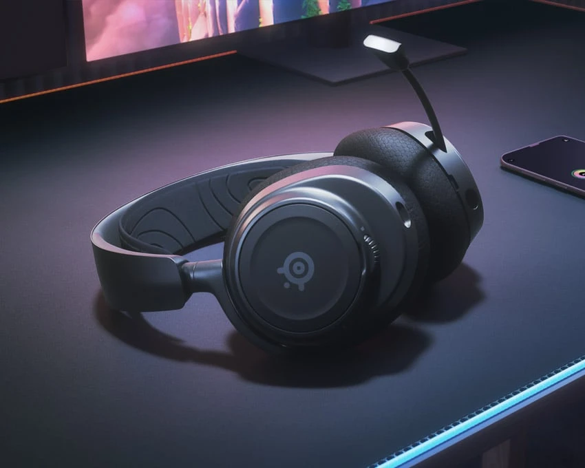 Belaidės žaidimų ausinės SteelSeries Arctis Nova 7, Juodos spalvos aprašymas - Prekės nuotrauka