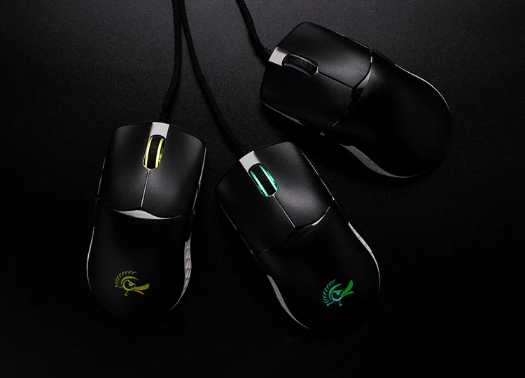 Ducky Feather Black & White pelė žaidimams su Huano Switch aprašymas - Prekės nuotrauka