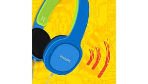 Vaikiškos ausinės Philips SHK2000PK/00 Rožinės ir violetinės aprašymas - Prekės nuotrauka