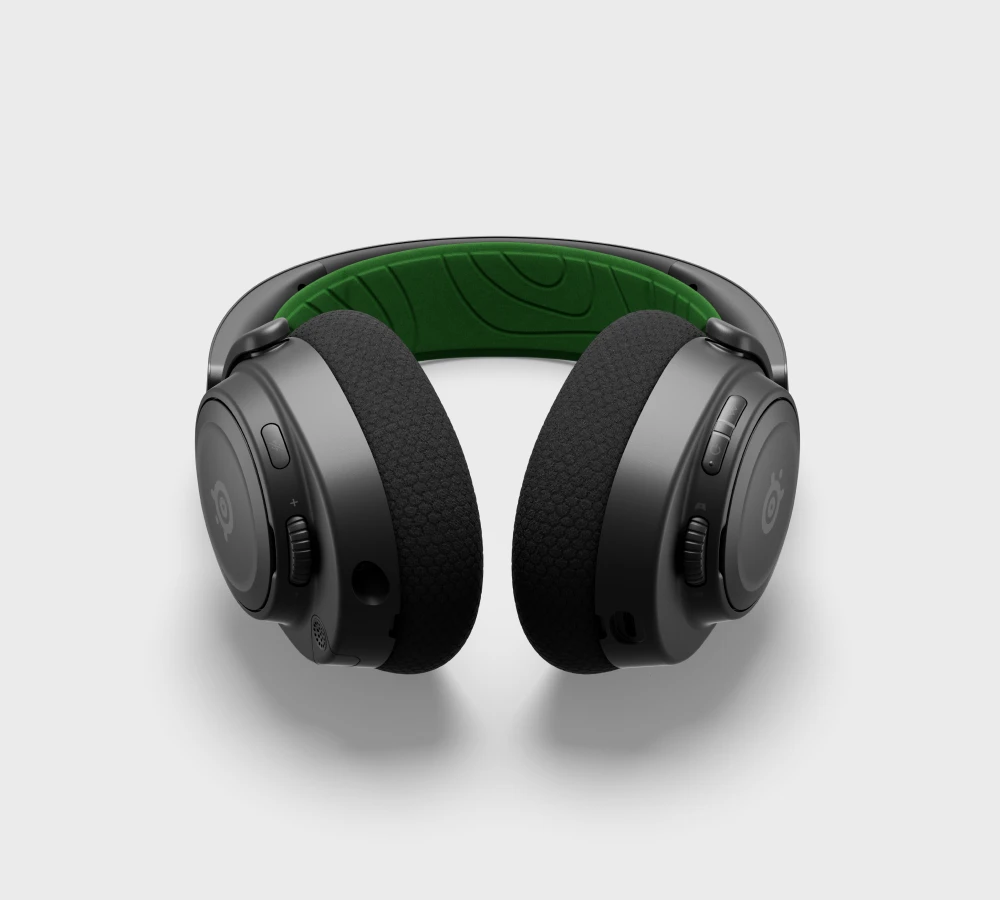 Belaidės ausinės su mikrofonu SteelSeries Arctis Nova 7X Over-Ear, Juodos/Žalios spalvos aprašymas - Prekės nuotrauka