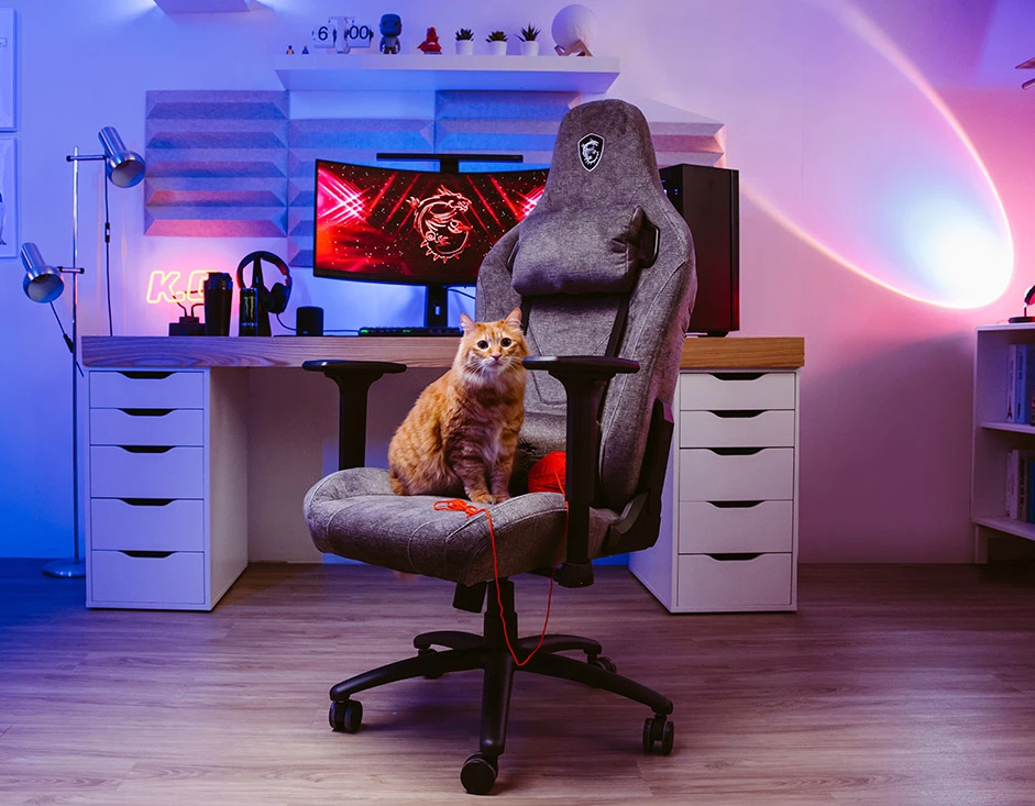 Žaidimų kėdė MSI MAG CH130 I Repeltek Fabric Gaming Chair aprašymas - Prekės nuotrauka