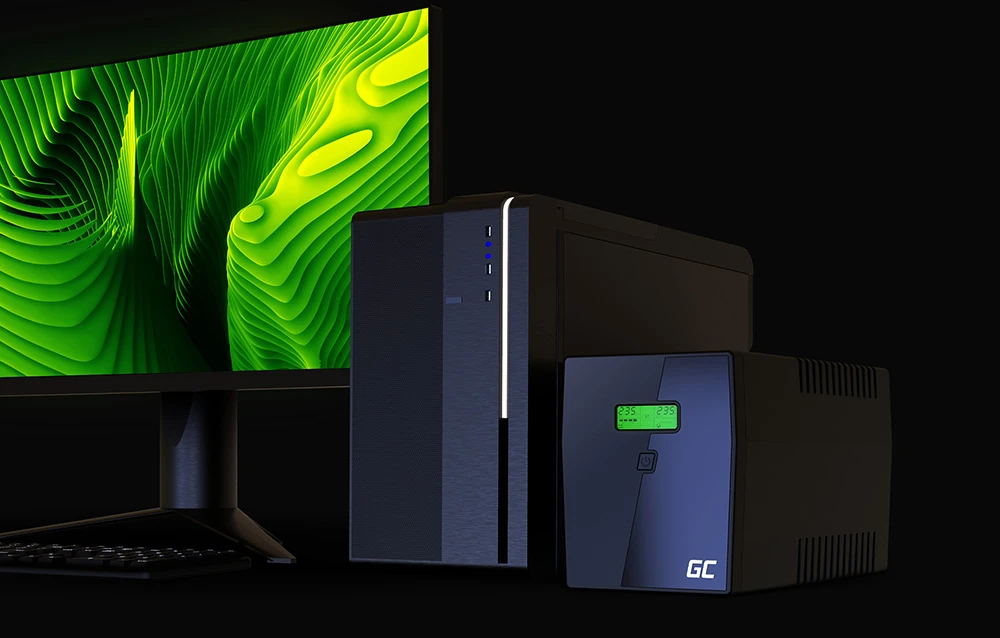 Green Cell Žalias Cell GREENCELL UPS Power Proof 2000VA 1200W aprašymas - Prekės nuotrauka Green Cell Žalias Cell GREENCELL UPS Power Proof 2000VA 1200W aprašymas - Prekės nuotrauka