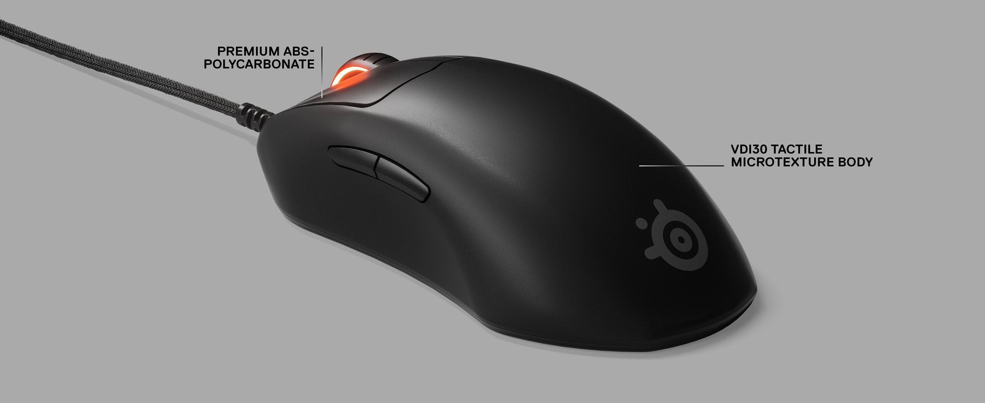 Žaidimų Pelė SteelSeries Prime, Juodos spalvos aprašymas - Prekės nuotrauka