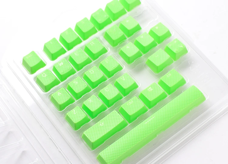 Ducky Rubber Keycap Set, guminiai pakaitiniai klavišai klaviatūrai, 31vnt. Žali aprašymas - Prekės nuotrauka