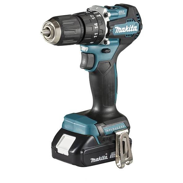 MAKITA akumuliatorinis smūginis suktuvas gręžtuvas DHP487RAJ 18V 40/25Nm 2x2,0Ah aprašymas - Prekės nuotrauka