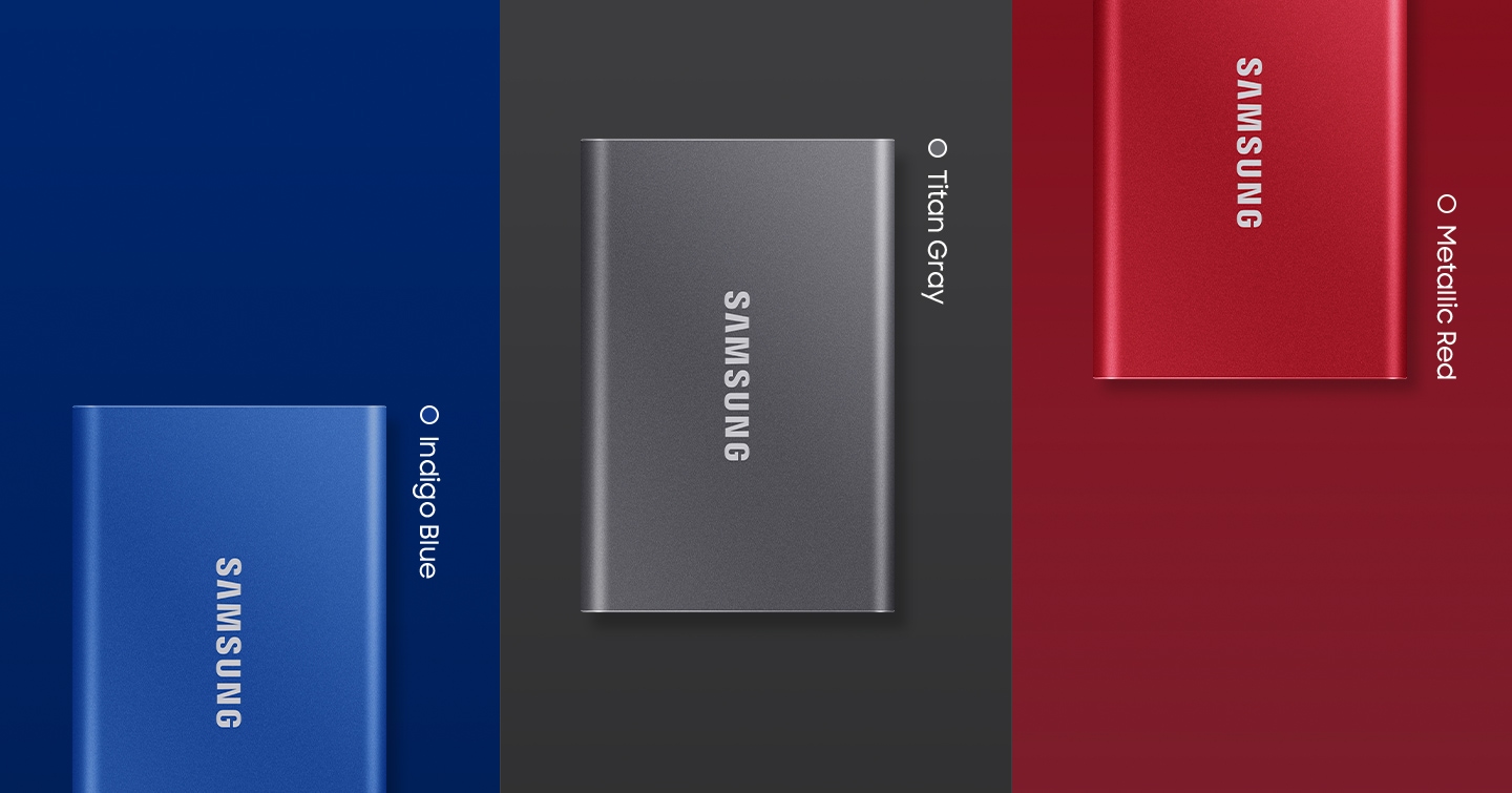 Išorinis kietasis diskas SSD SAMSUNG|T7/1TB/USB 3.2/Rašymo greitis 1000 MBytes/sec/Skaitymo greitis 1050 MBytes/sec/MU-PC1T0H/WW aprašymas - Prekės nuotrauka