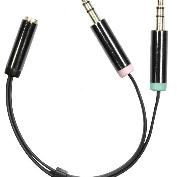 Garso adapteris su spalvotais 3.5mm kištukais
