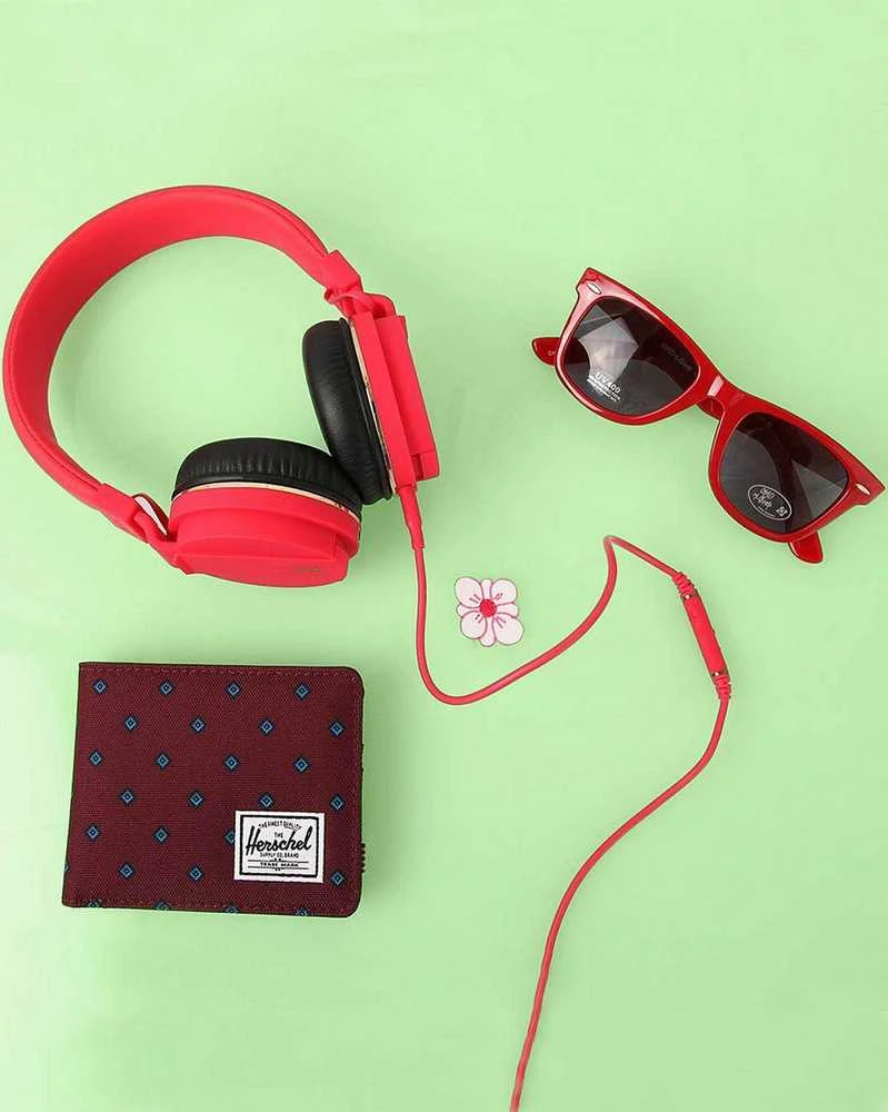 Ausinės WESC Cymbal Hibiscus Raudona