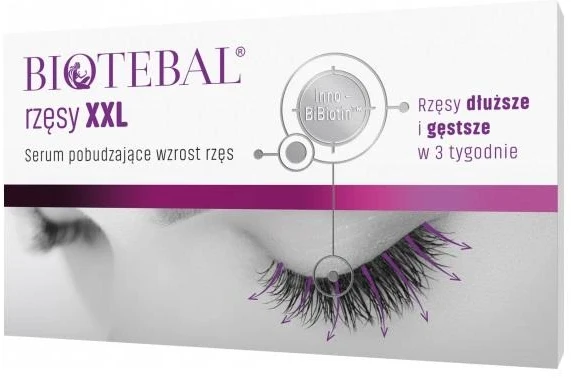 Biotebal XXL serumas skatinantis blakstienų ir antakių augimą, 3ml