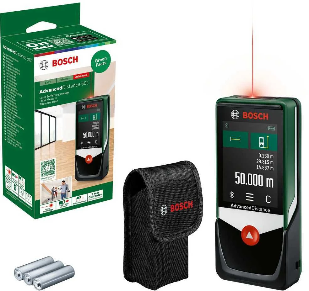 Bosch AdvancedDistance 50C Lazer. atstumų matuoklis