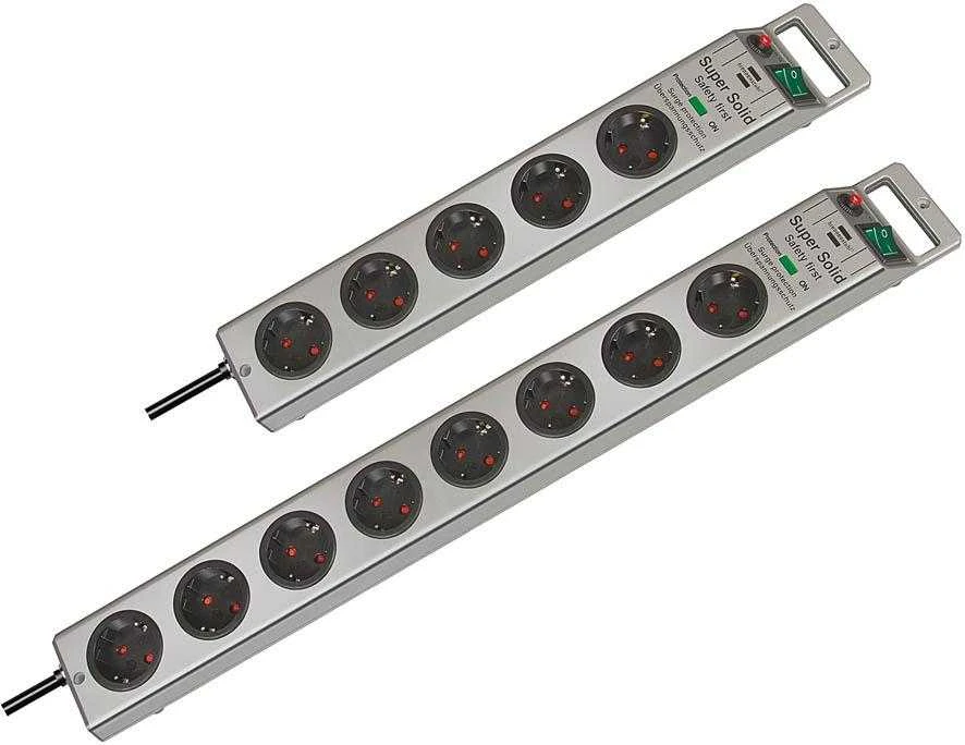 Brennenstuhl 5xCEE 7/4, 1xCEE 7/7, 2,5m, sidabrinis 1153340315 / GT-638
