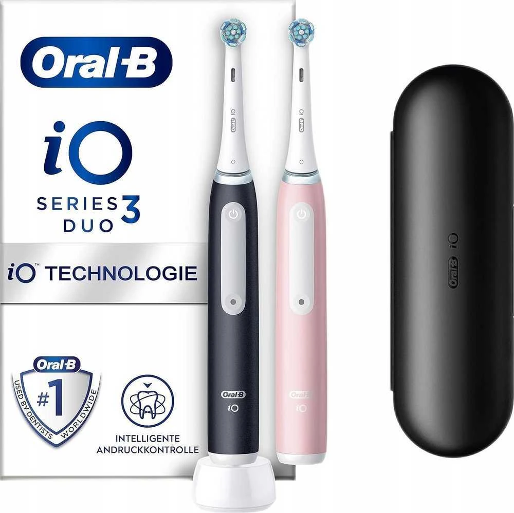 Dantų šepetėlis Šepetėlis Oral-B iO Series Series 3 Duo Juodas/Rožinė