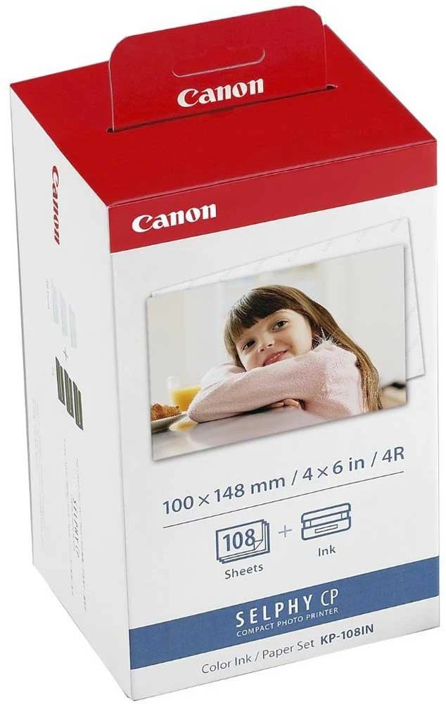 CANON KP-108IN fotopopierius 10x15 + spalvotas rašalas, skirtas CP serijai