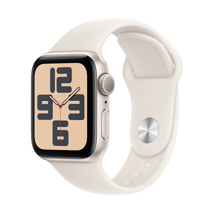 Išmanusis laikrodis Apple Watch SE GPS 40mm Starlight Aliuminio dėklas su Starlight Sport Band - S/M
