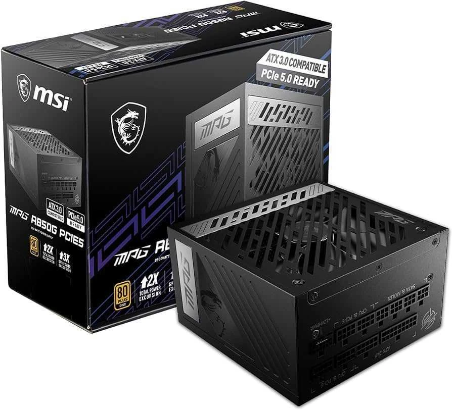 Maitinimo blokas MSI MPG A850G PCIE5 80 PLUS Gold/850W