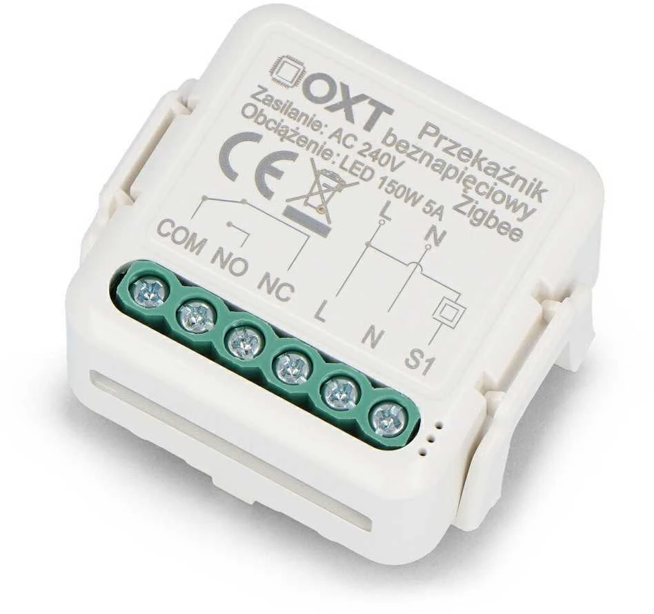Tuya – vieno kanalo mini be įtampos relė – ZigBee – Android/iOS programa – OXT T250