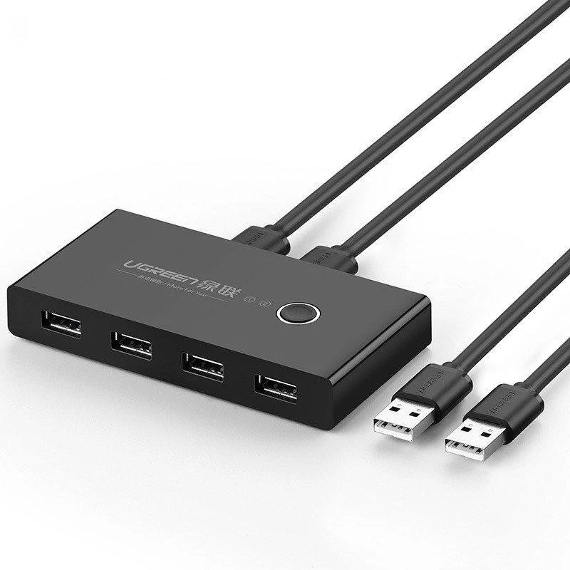 USB jungiklis KVM USB 2x4 UGREEN USB 2.0