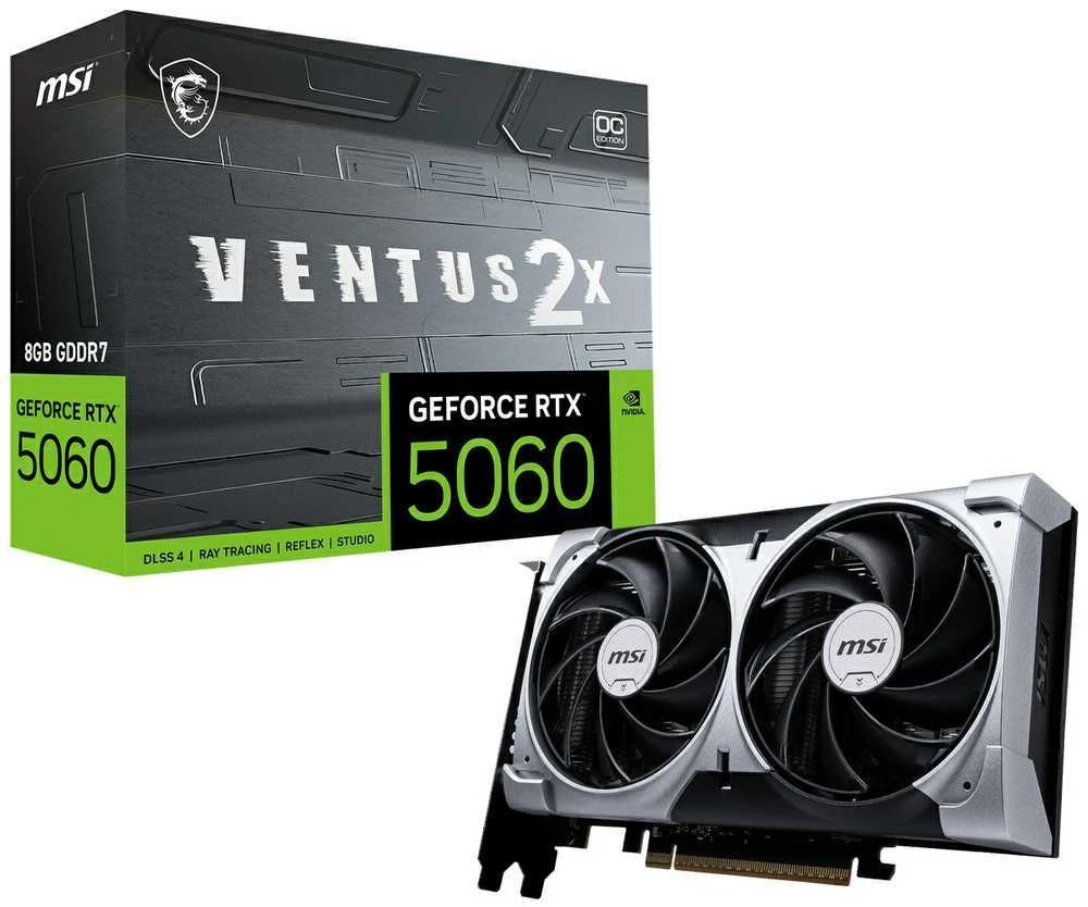 Vaizdo plokštė MSI GeForce RTX™ 5060 8G VENTUS 2X OC | 8 GB GDDR7