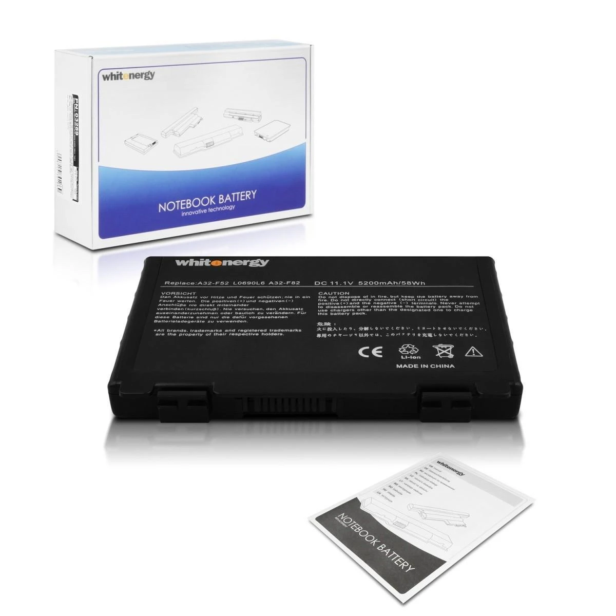 WHITENERGY 03289 Whitenergy Premium Baterija Asus A32-F52 11.1V Li-Ion 5200mAh