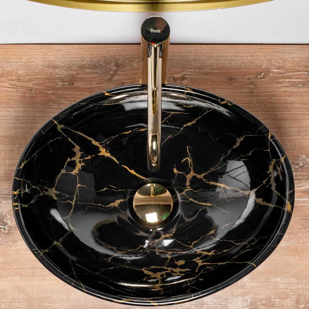 PASTATOMAS PRAUSTUVAS „REA SOFIA Juodas MARBLE“