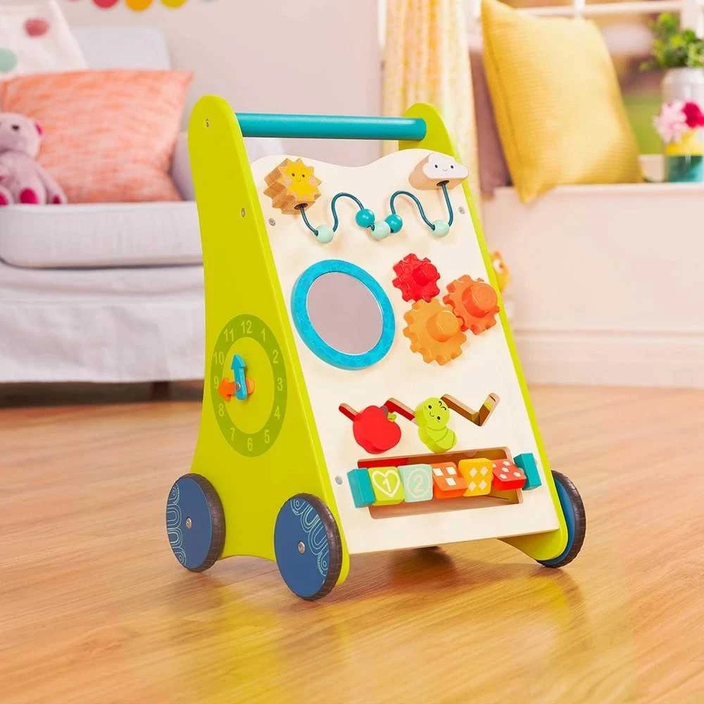 B. TOYS MEDINIS STUMDUKAS WALK AND LEARN