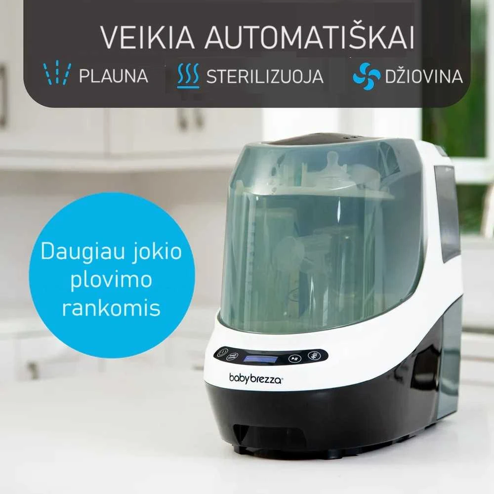 BABY BREZZA BUTELIUKŲ PLOVYKLA WASHER PRO SU STERILIZAVIMO IR DŽIOVINIMO FUNKCIJA