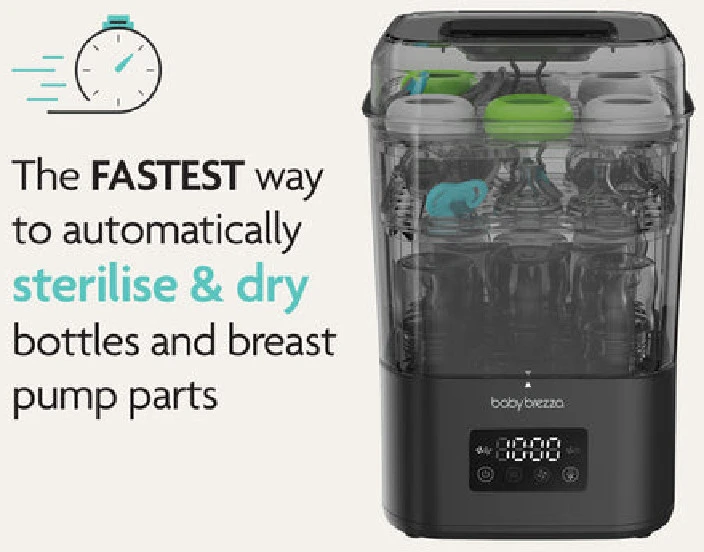 BABY BREZZA ITIN GREITAS 10 MIN. STERILIZATORIUS-DŽIOVINTUVAS SUPERQUICK, Juodas