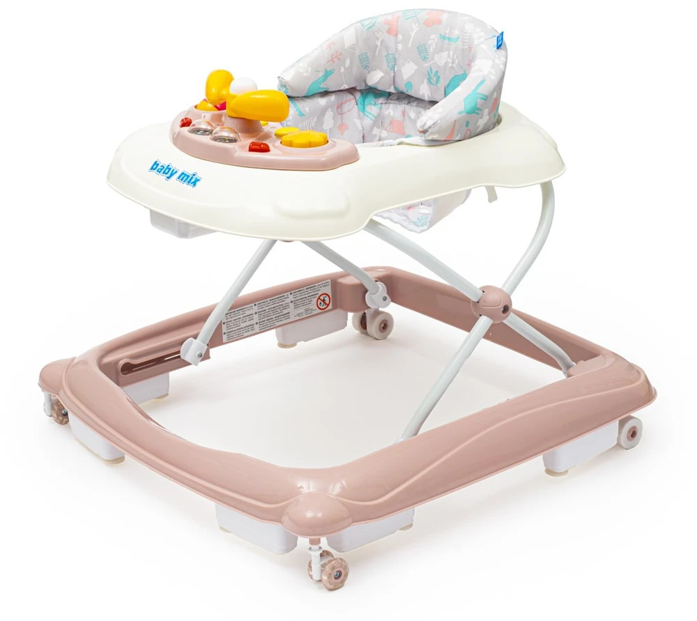 BABY MIX VAIKŠTYNĖ SU SILIKONINIAIS RATUKAIS, Rožinis