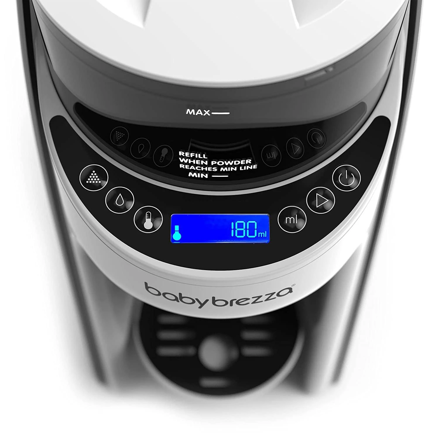 Baby Brezza Formula Pro Advanced valdymo skydelis