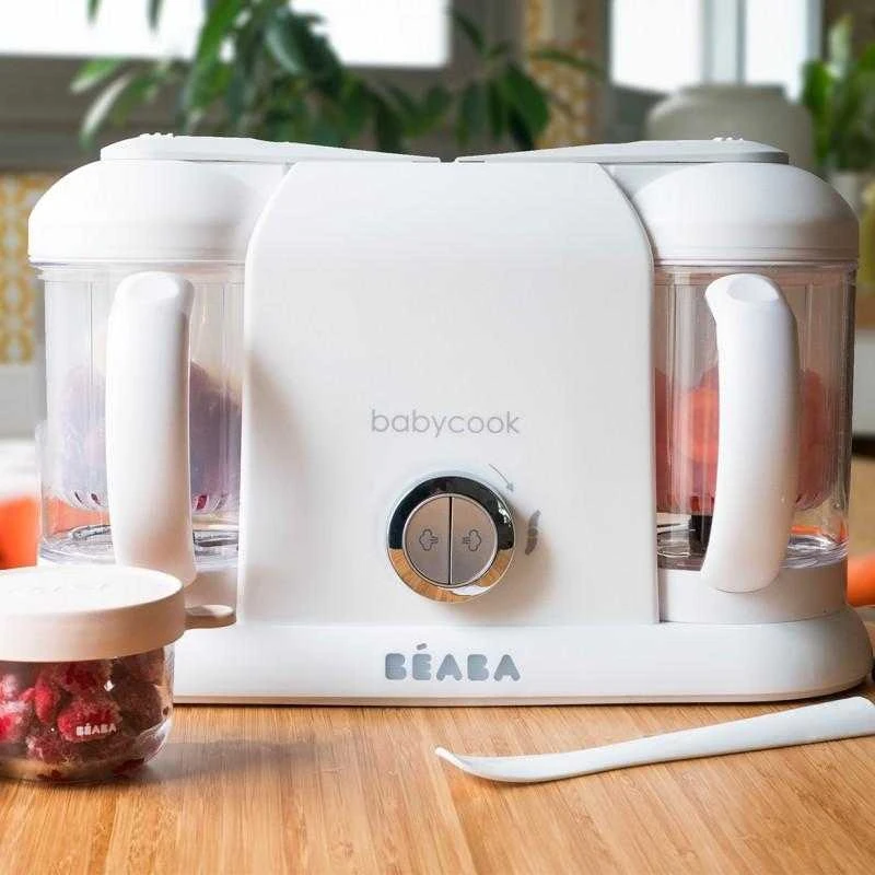 Trintuvas - garintuvas BEABA BABYCOOK PLUS 4IN1, Baltas/Sidabrinis