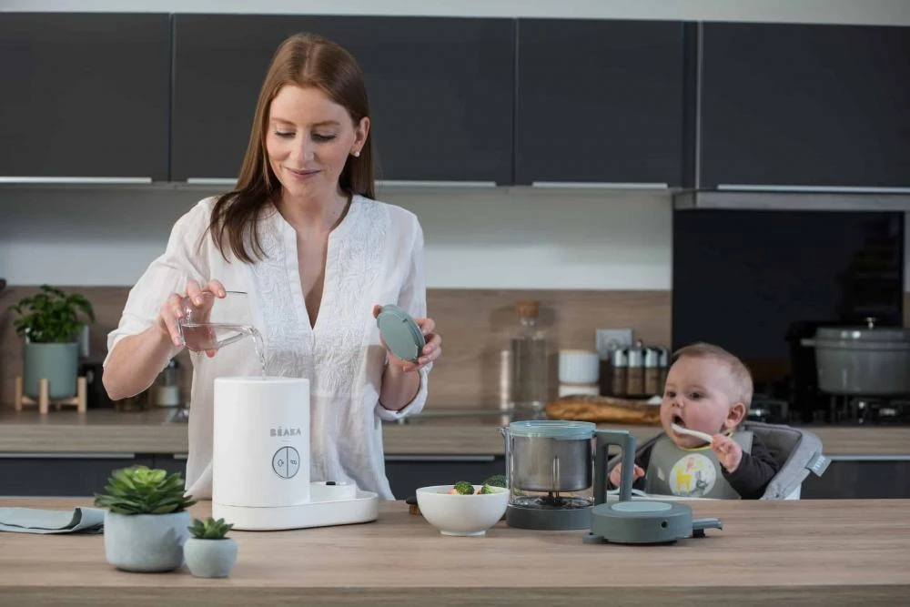 Trintuvas-garintuvas Beaba Babycook Neo, pilkas/baltas