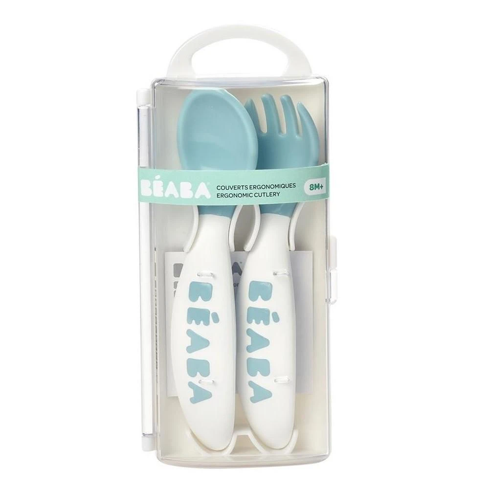 Beaba ergonomiški stalo įrankiai, +8 mėn, spalva: airy green