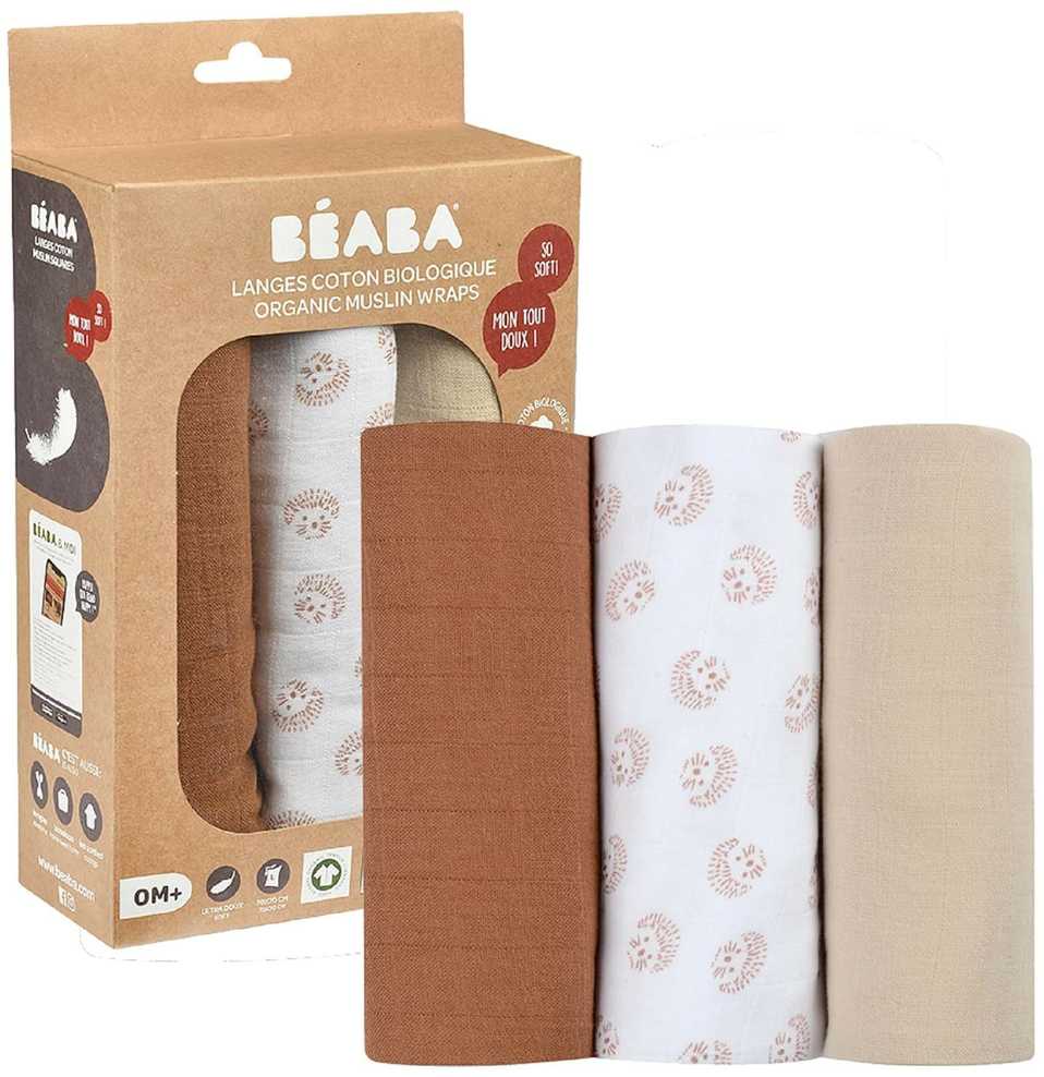 BEABA MEDVILNINIŲ 3 VNT. VYSTYKLŲ RINKINYS, HEDGEHOG