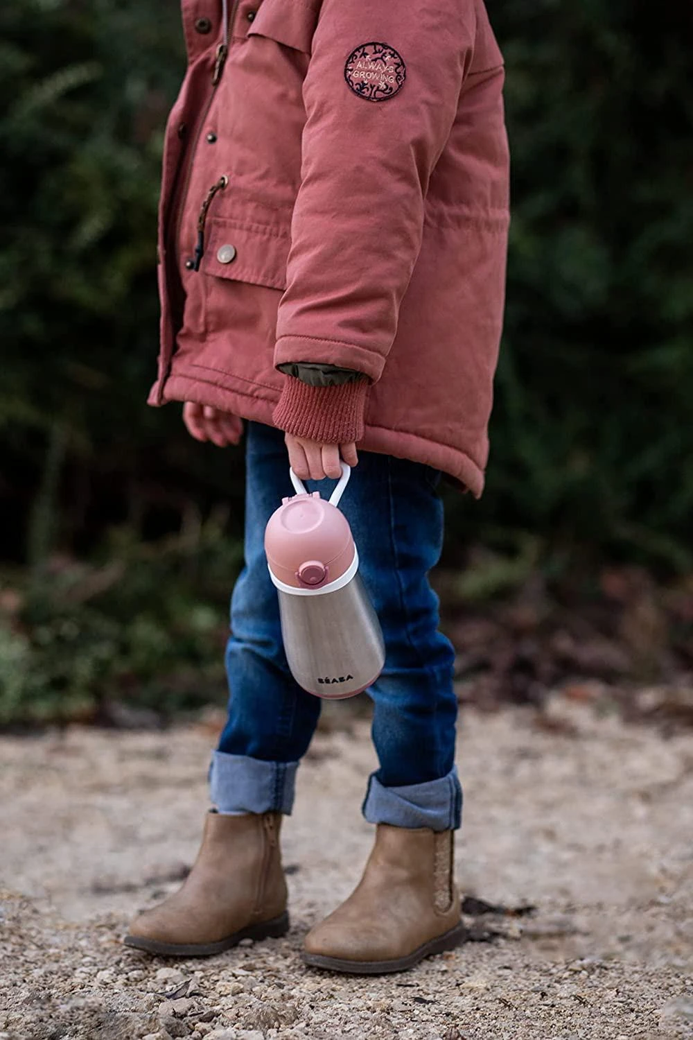 Beaba metalinė gertuvė nuo 18 mėn., 350 ml, spalva: rožinė aprašymas - Prekės nuotrauka