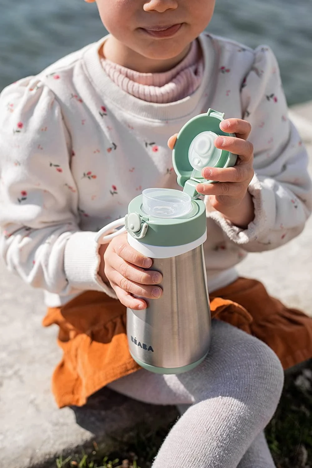 Beaba metalinė gertuvė nuo 18 mėn., 350 ml, spalva: žalia