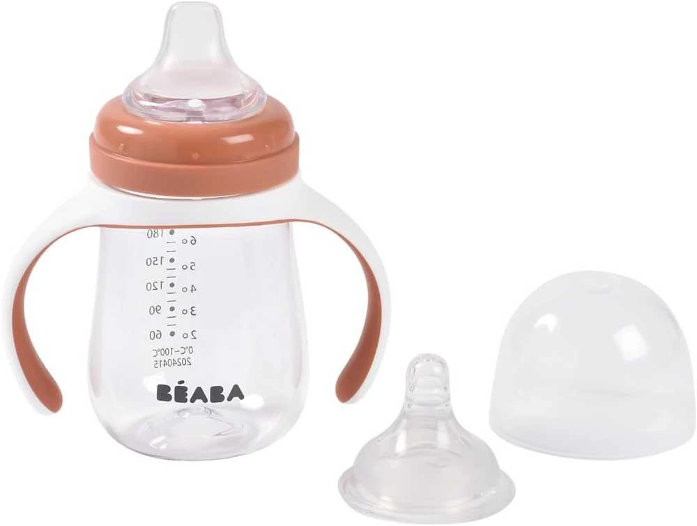 BEABA MOKOMASIS BUTELIUKAS-GERTUVĖ 2IN1, 210 ML, TERRACOTTA