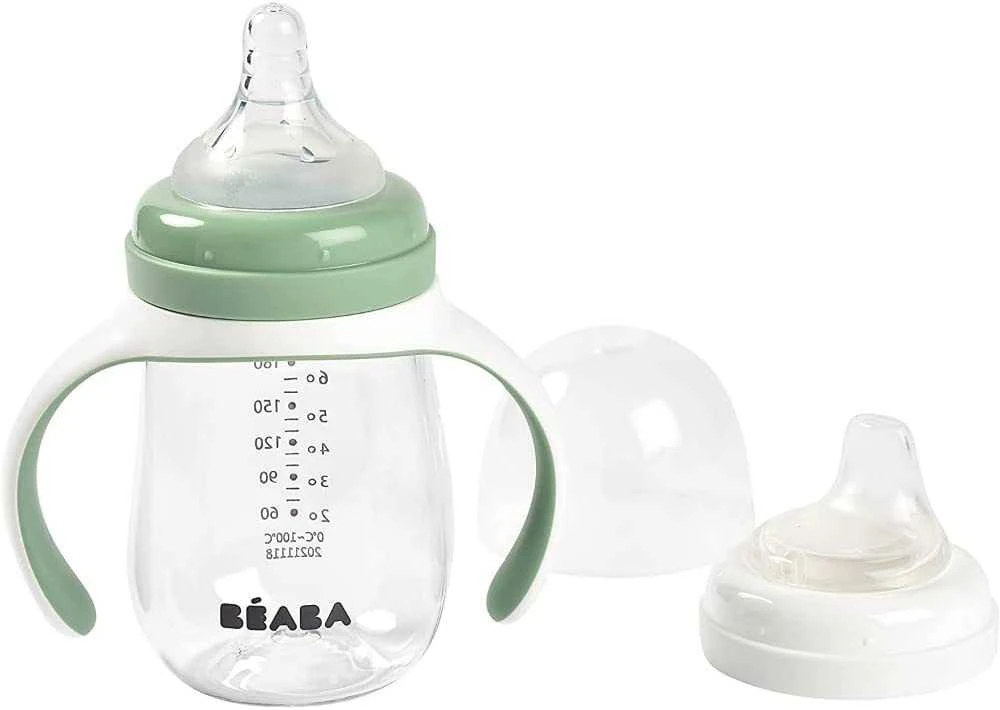 BEABA MOKOMASIS BUTELIUKAS-GERTUVĖ 2IN1, 210 ML, SAGE Žalias