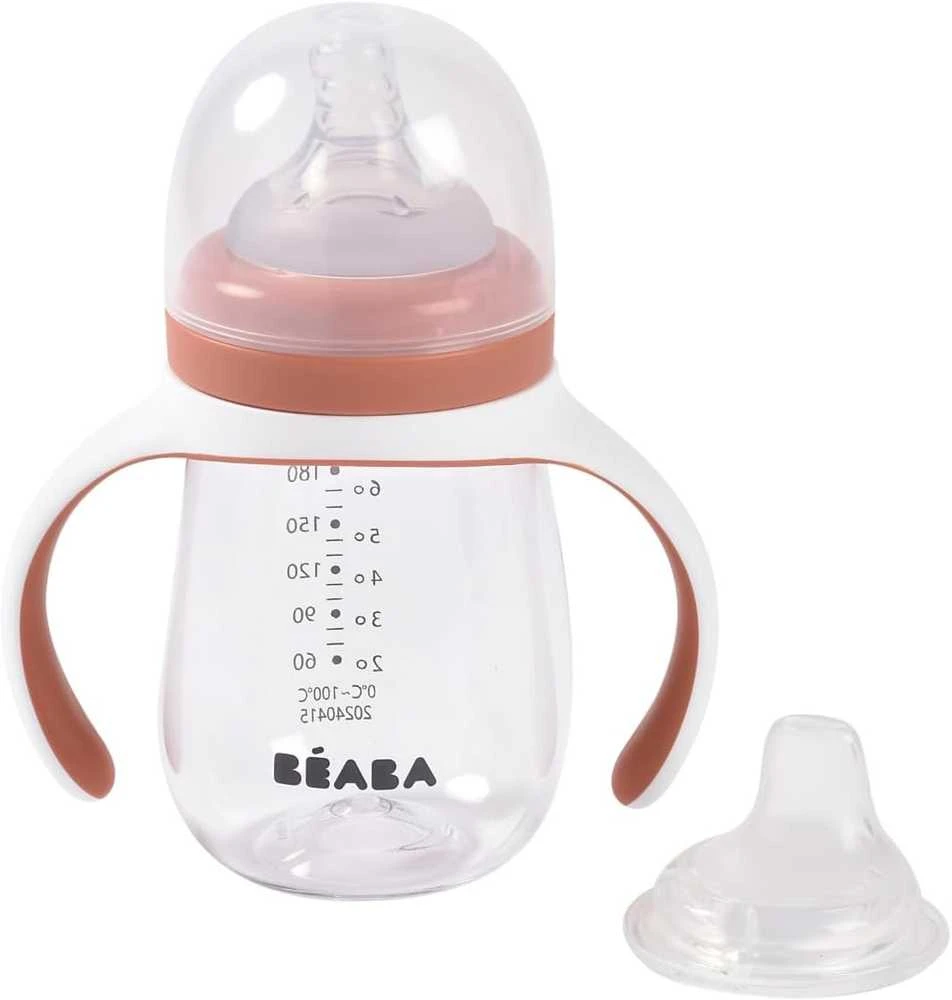 BEABA MOKOMASIS BUTELIUKAS-GERTUVĖ 2IN1, 210 ML, TERRACOTTA