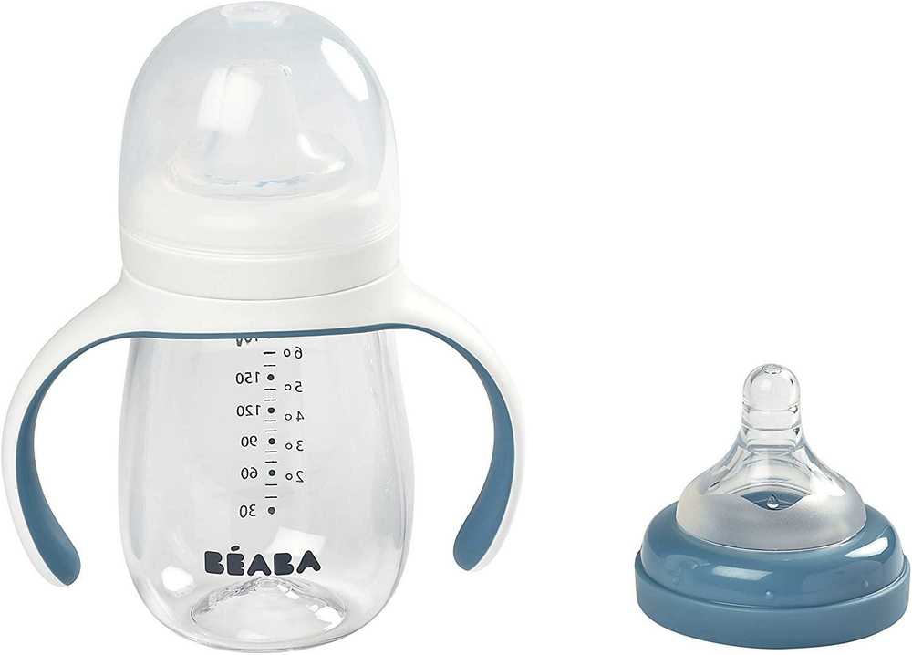 BEABA MOKOMASIS BUTELIUKAS-GERTUVĖ 2IN1, 210 ML, WINDY Mėlynas