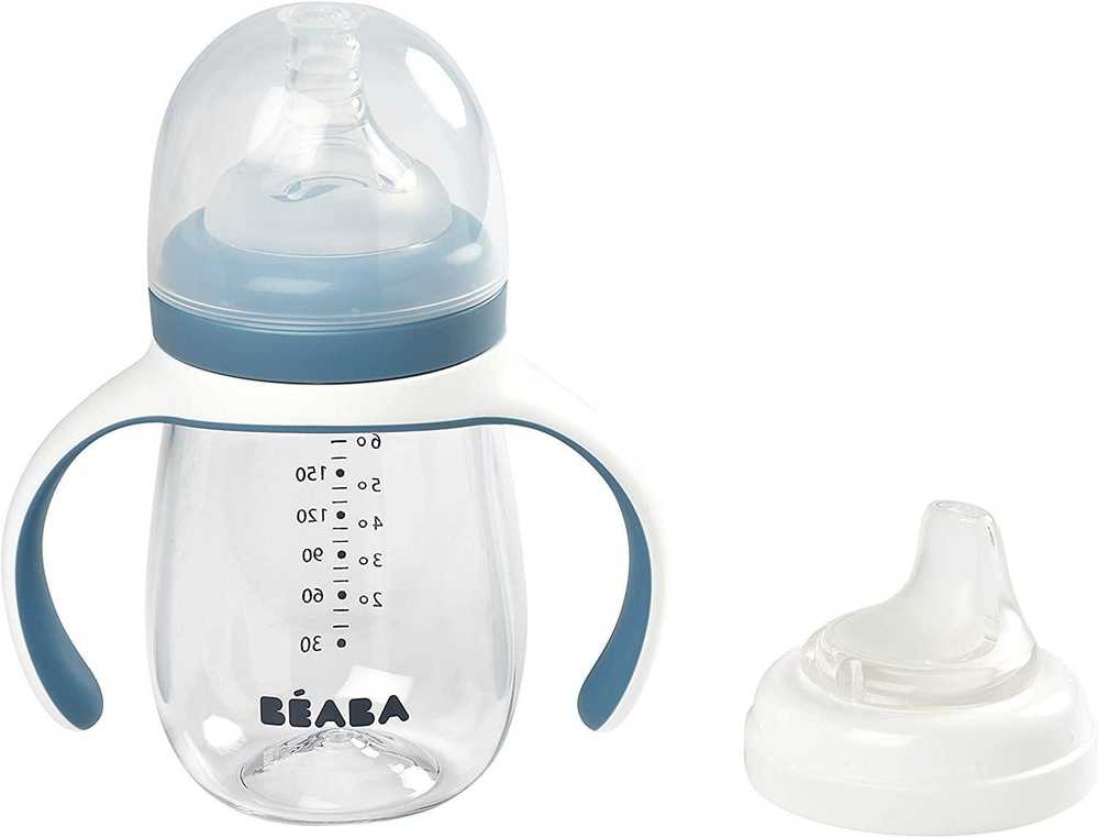BEABA MOKOMASIS BUTELIUKAS-GERTUVĖ 2IN1, 210 ML, WINDY Mėlynas