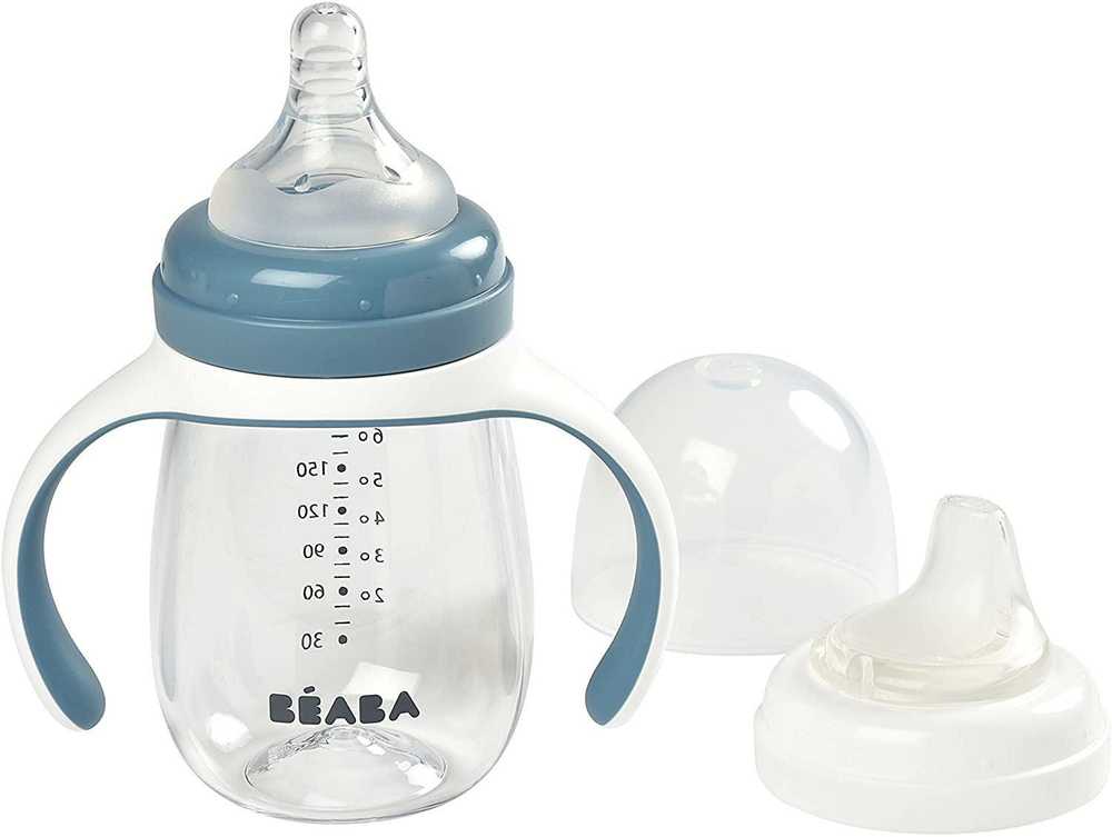 BEABA MOKOMASIS BUTELIUKAS-GERTUVĖ 2IN1, 210 ML, WINDY Mėlynas