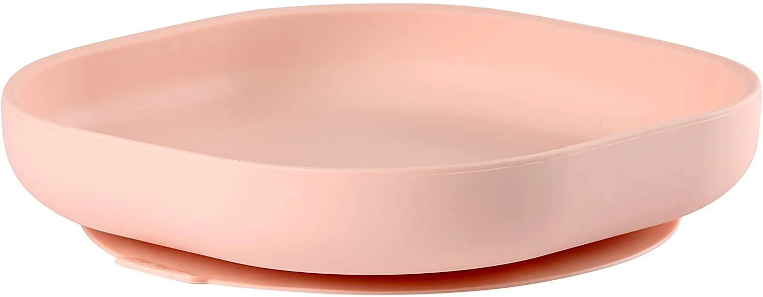 BEABA SILIKONINĖ DUGNU PRILIMPANTI LĖKŠTĖ, COTTON CANDY