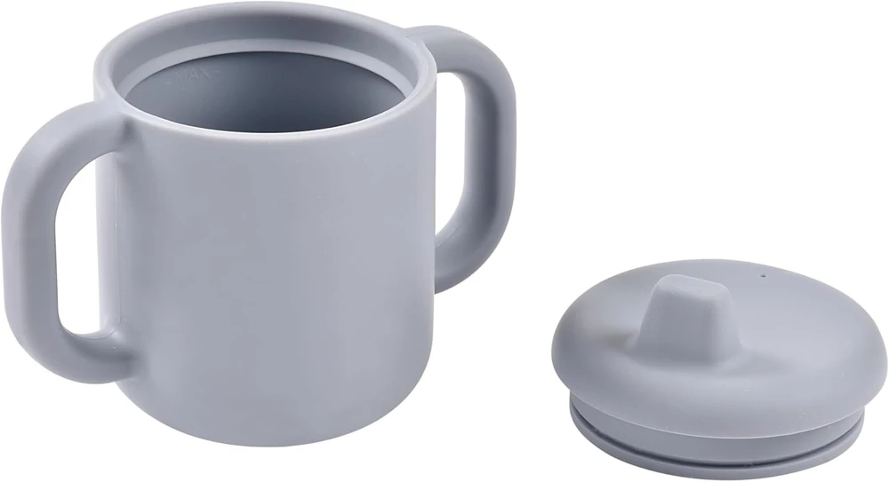 BEABA SILIKONINIS 2-IN-1 MOKOMASIS PUODELIS, PEBBLE
