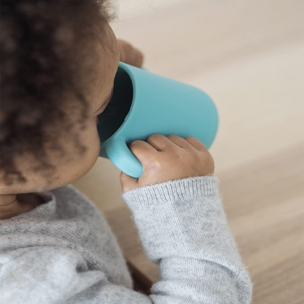 Beaba silikoninis 2in1 mokomasis puodelis, mėlynas