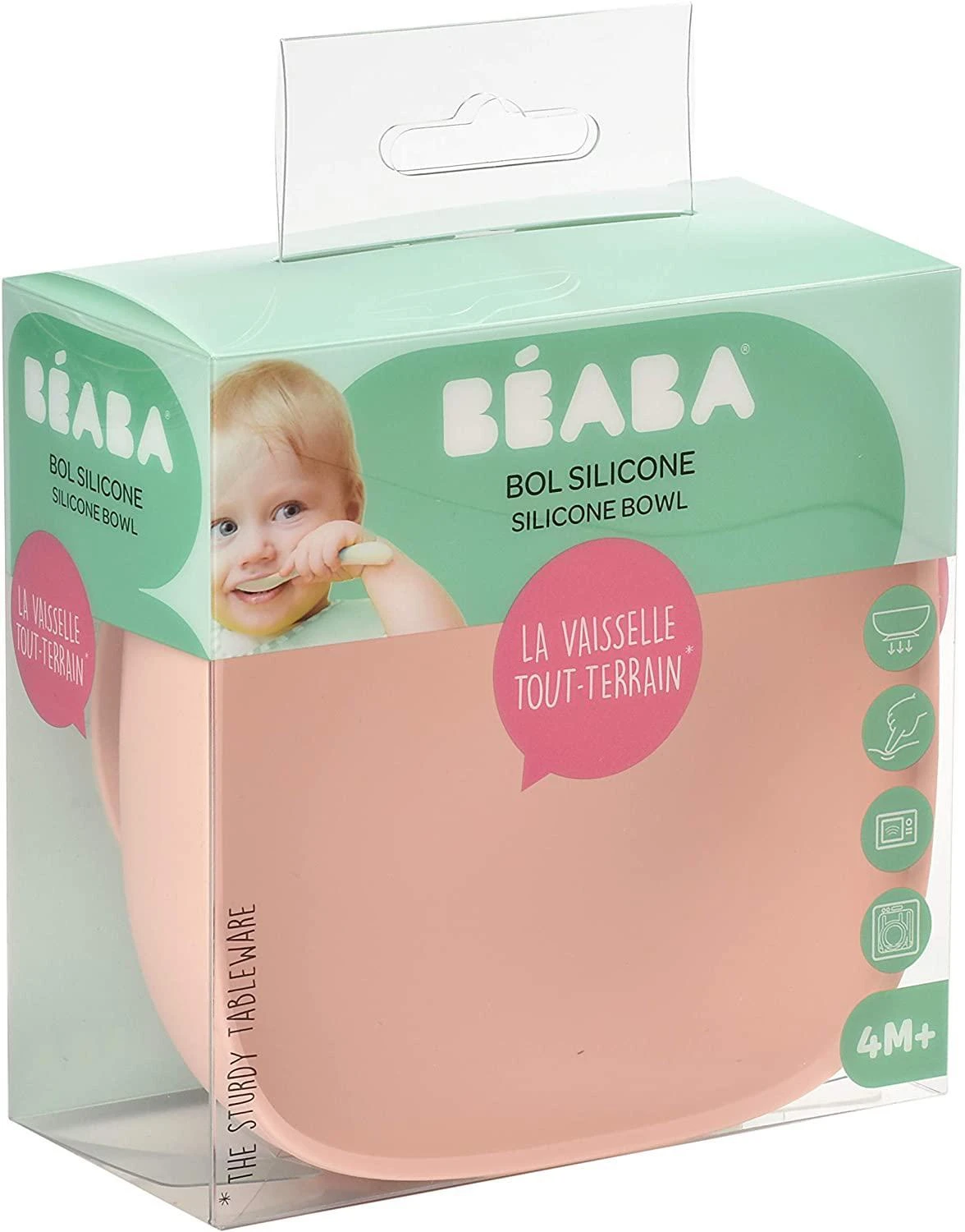 BEABA SILIKONINIS DUGNU PRILIMPANTIS DUBENĖLIS, COTTON CANDY