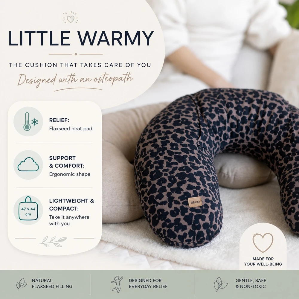 BEABA UNIVERSALI ŠILDANTI IR VĖSINANTI PAGALVĖ LITTLE WARMY, JERSEY CLAY