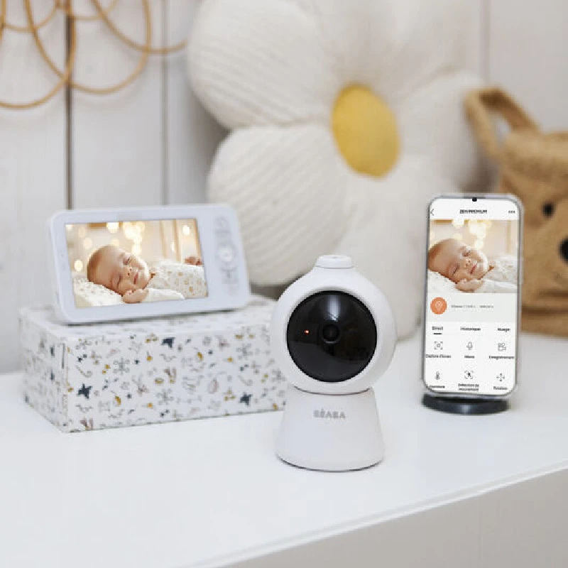 BEABA ZEN SMART AI VIDEO KŪDIKIO STEBĖJIMO MONITORIUS, Baltas